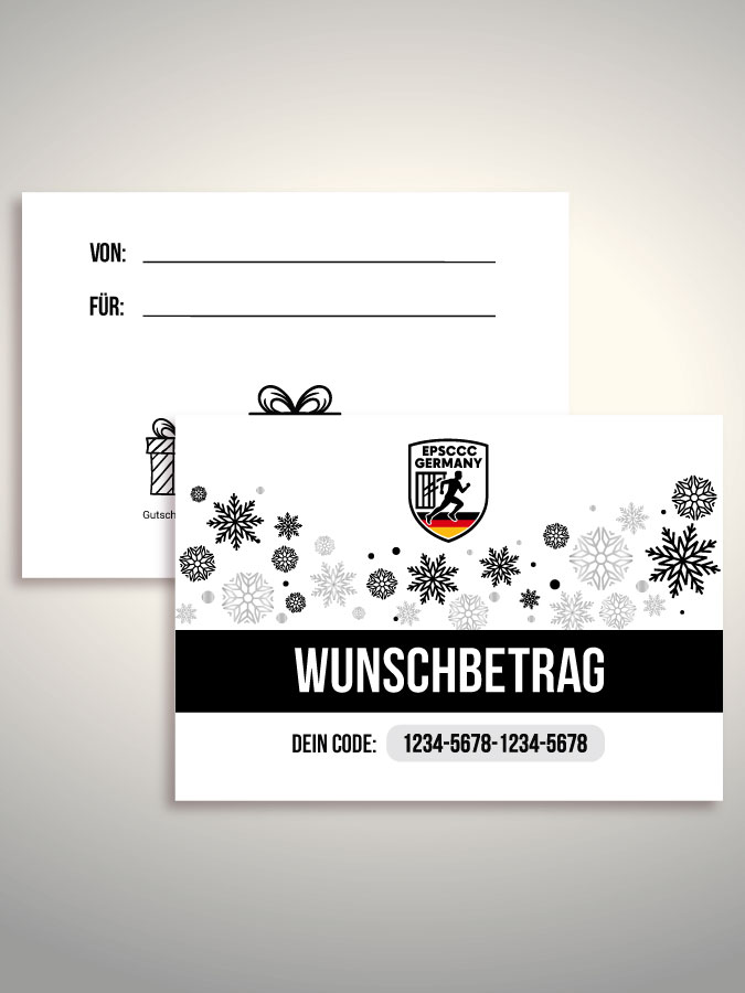 Weihnachtsgutschein per Versand (Weiß)