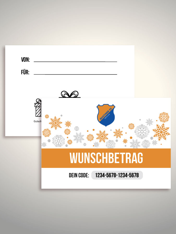 Weihnachtsgutschein per Versand (Weiß)