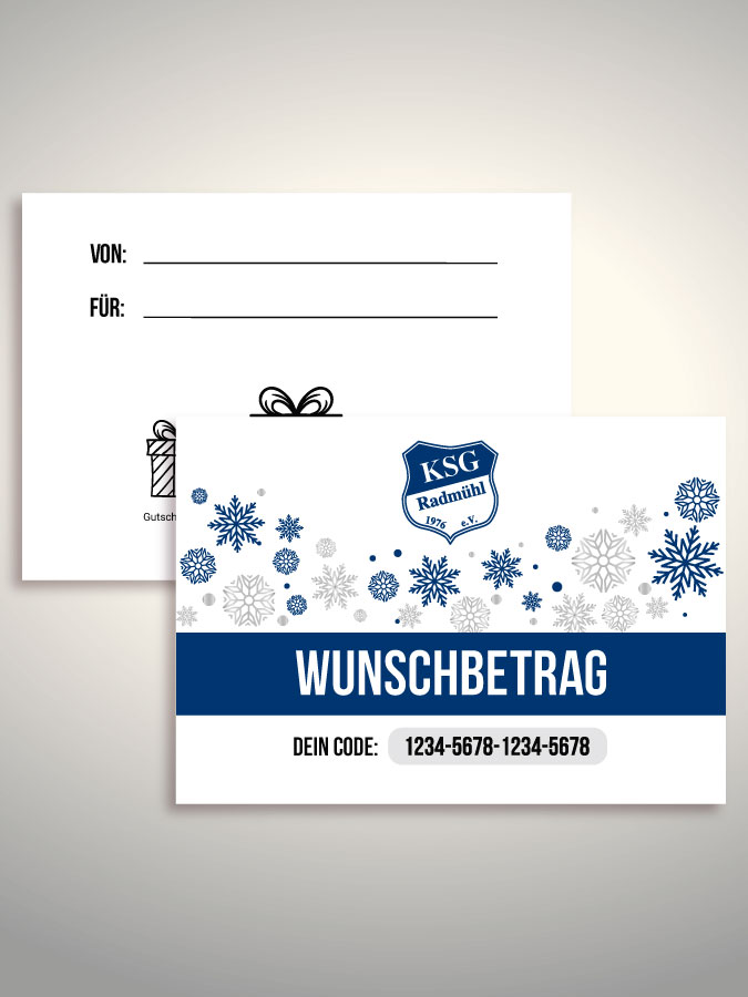 Weihnachtsgutschein per Versand (Weiß)