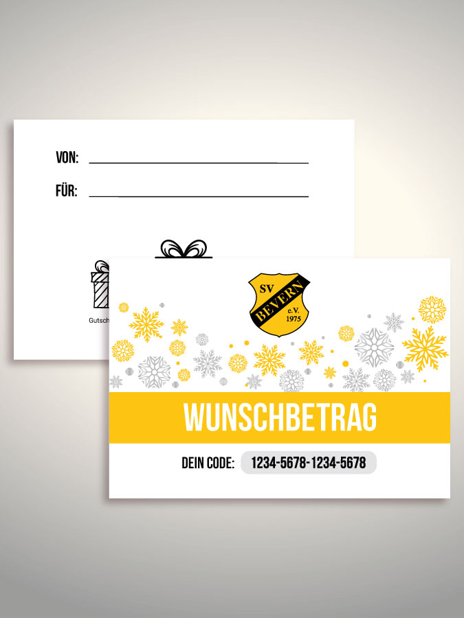 Weihnachtsgutschein per Versand (Weiß)