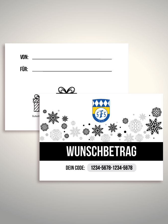 Weihnachtsgutschein per Versand (Weiß)