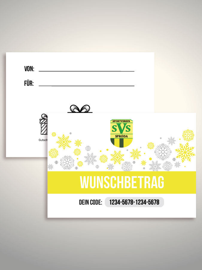 Weihnachtsgutschein per Versand (Weiß)