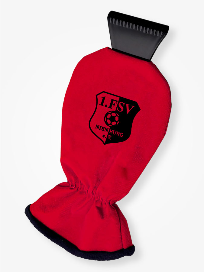 Eiskratzer mit Handschuh