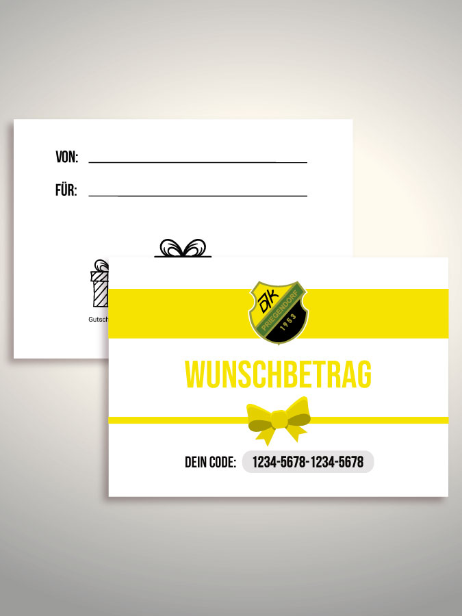 Geschenkgutschein per Versand (Weiß)