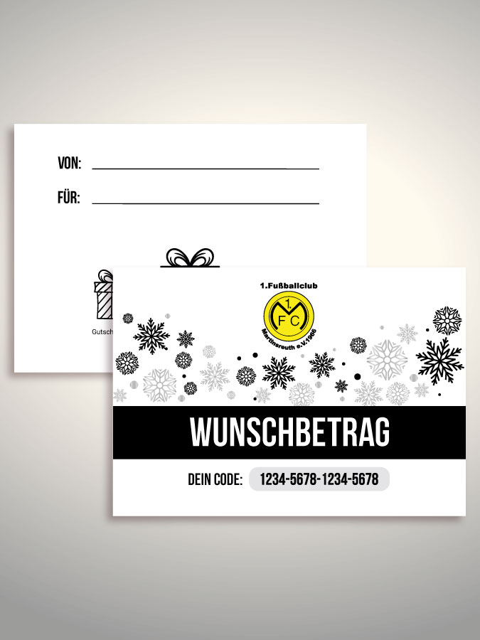 Weihnachtsgutschein per Versand (Weiß)