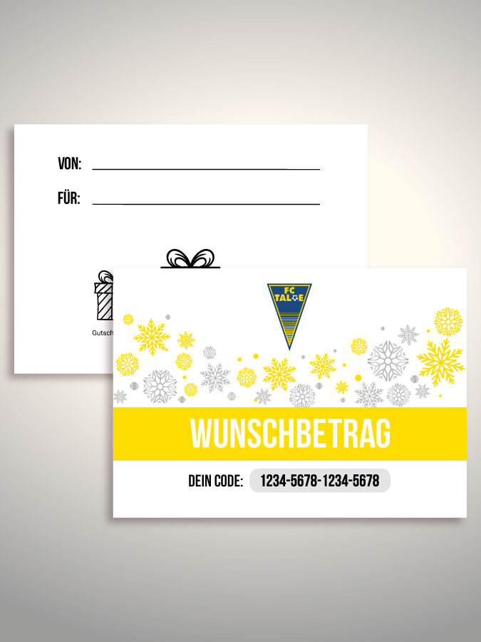 Weihnachtsgutschein per Versand (Weiß)