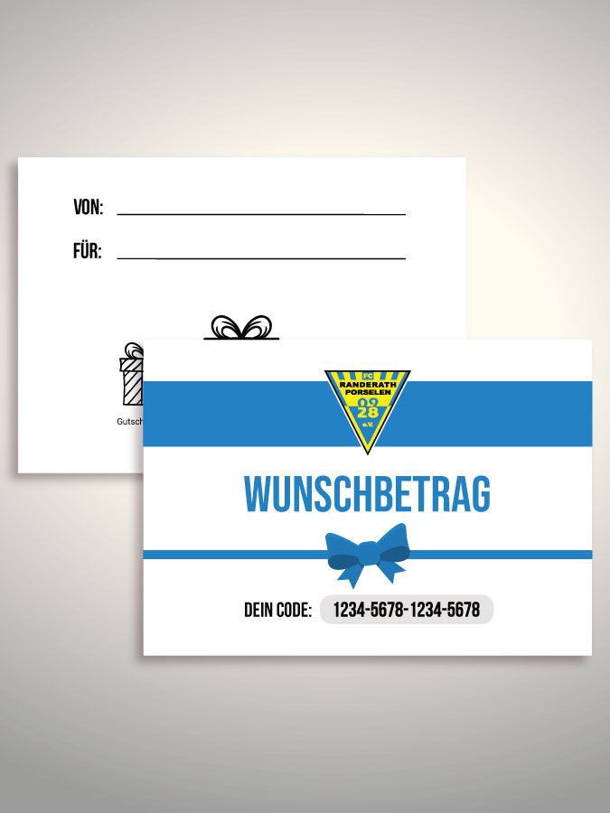 Geschenkgutschein per Versand (Weiß)