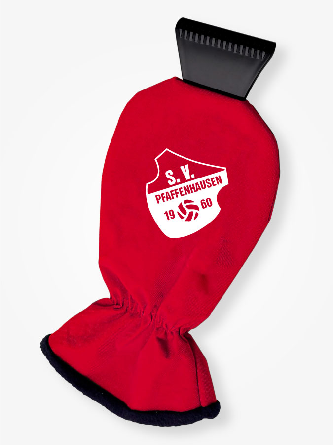 Eiskratzer mit Handschuh