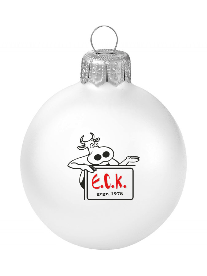 Weihnachtskugel Logo 8cm