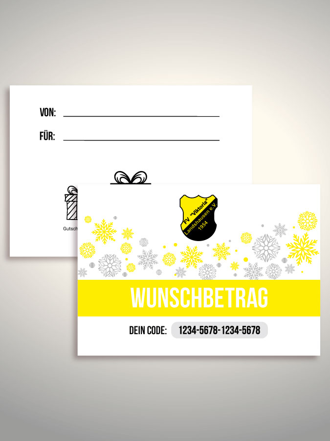 Weihnachtsgutschein per Versand (Weiß)