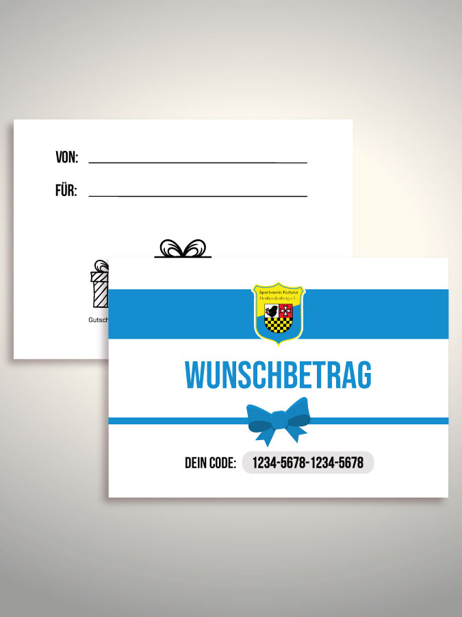 Geschenkgutschein per Versand (Weiß)