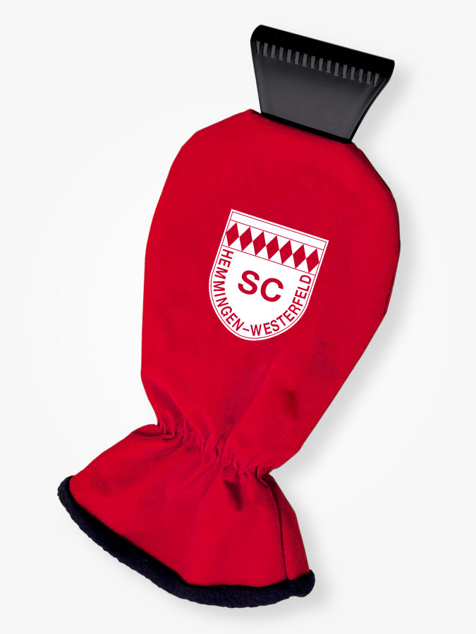 Eiskratzer mit Handschuh