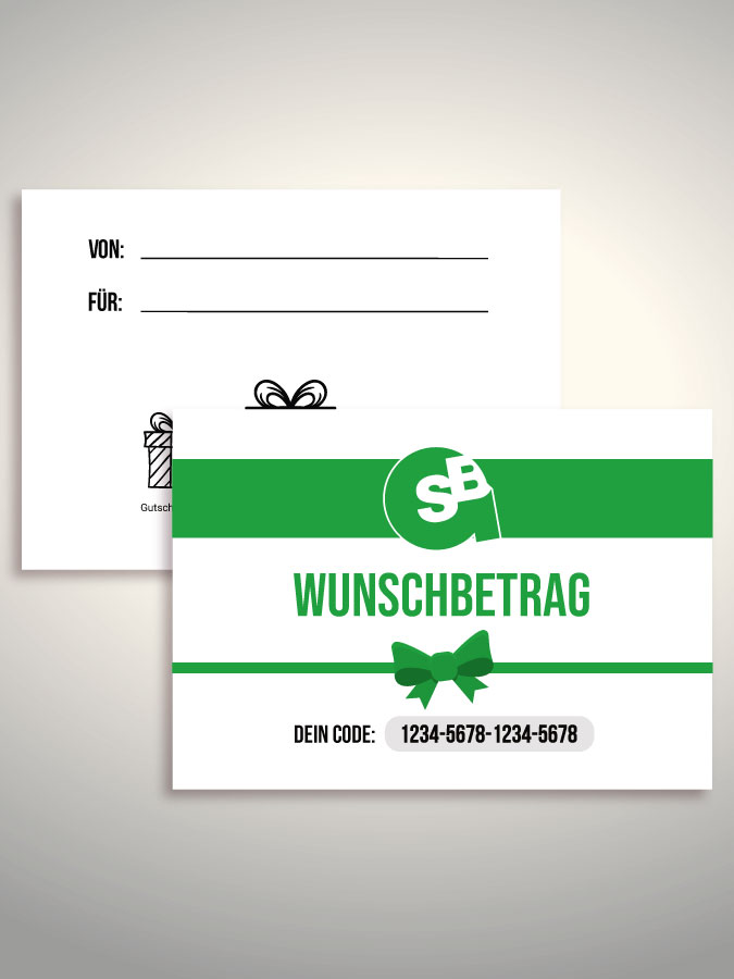 Geschenkgutschein per Versand (Weiß)