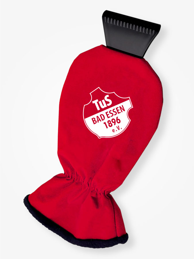 Eiskratzer mit Handschuh