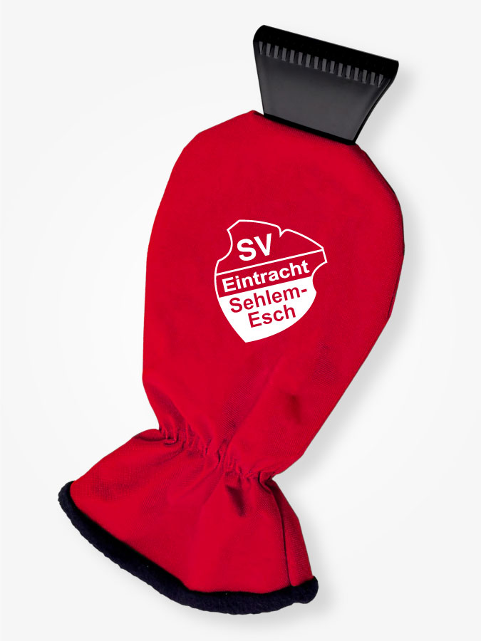 Eiskratzer mit Handschuh