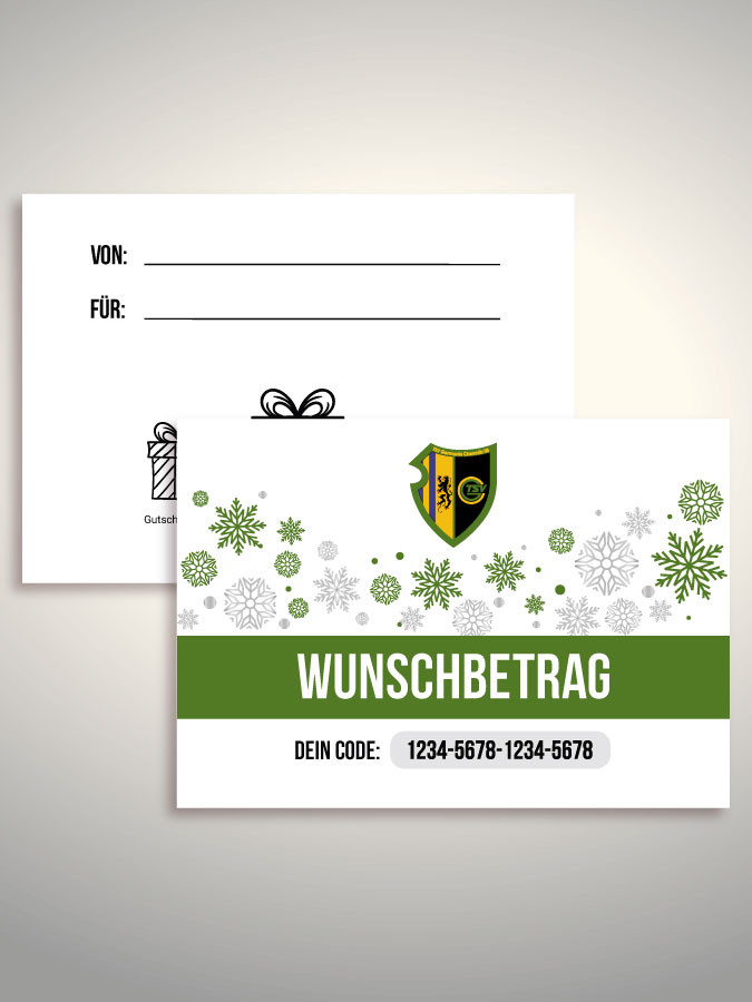 Weihnachtsgutschein per Versand (Weiß)