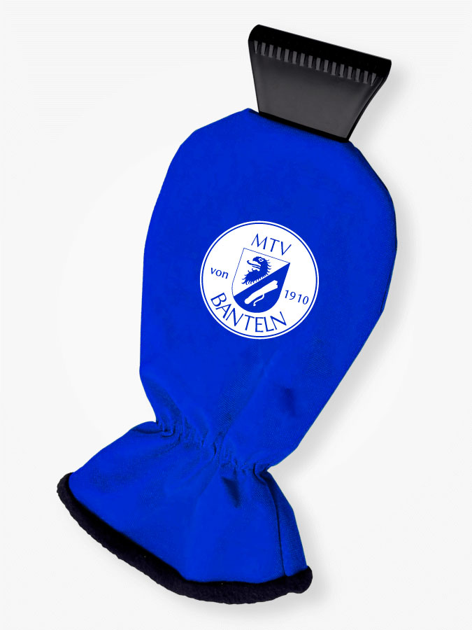 Eiskratzer mit Handschuh
