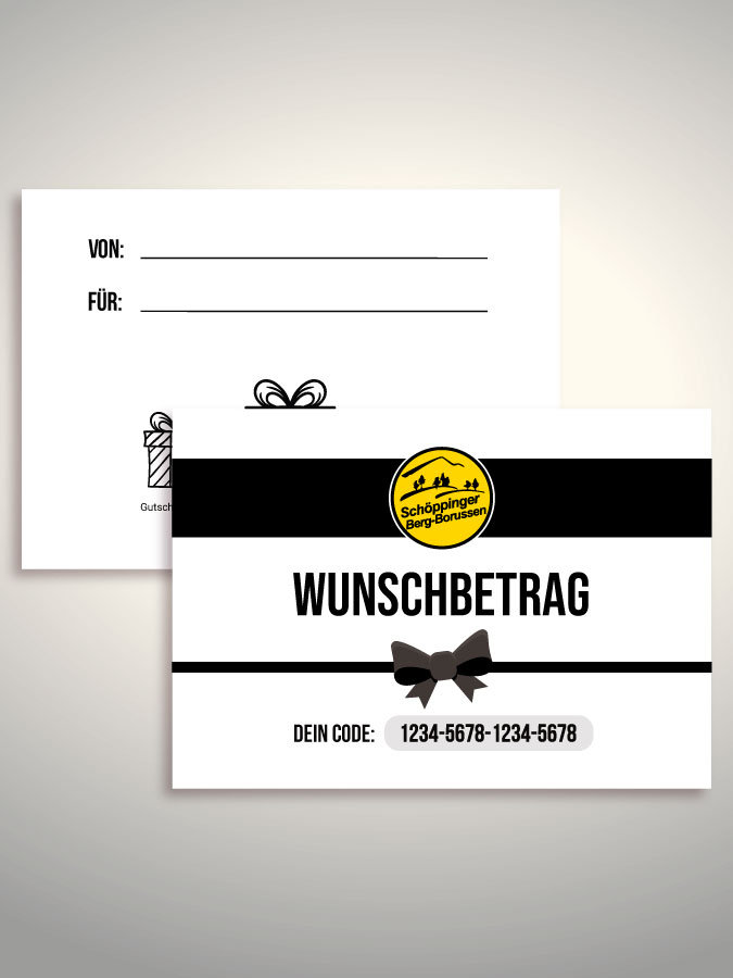 Geschenkgutschein per Versand (Weiß)