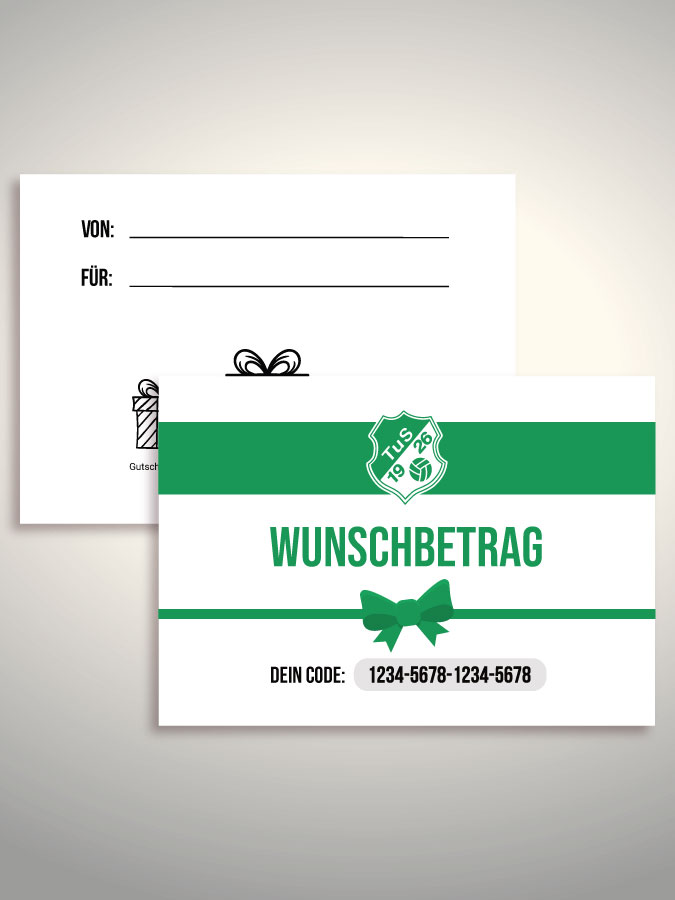 Geschenkgutschein per Versand (Weiß)