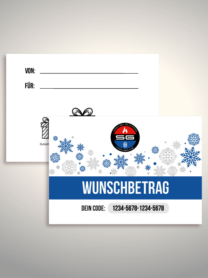 Weihnachtsgutschein per Versand (Weiß)