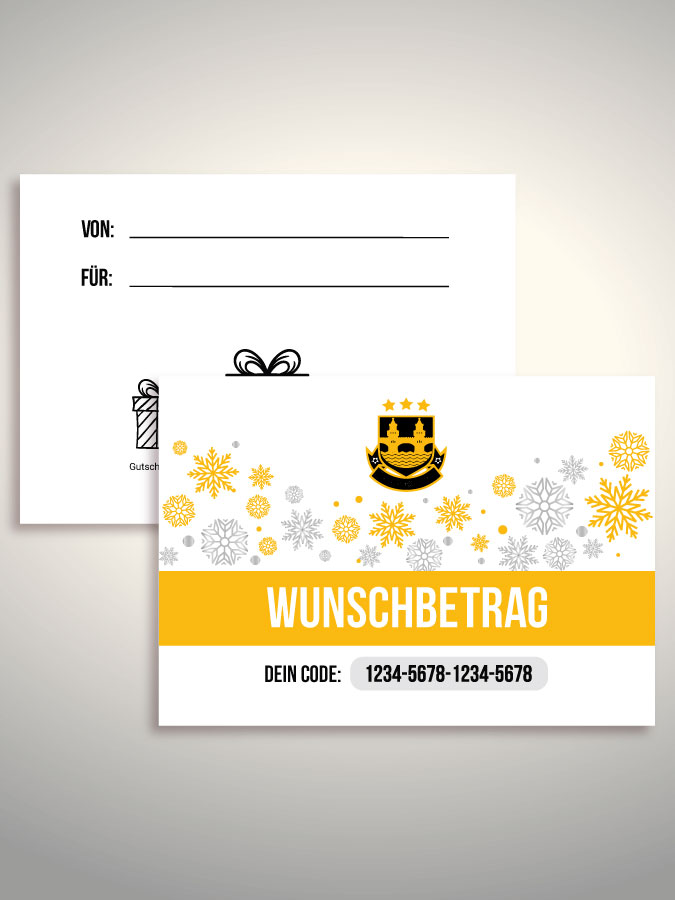 Weihnachtsgutschein per Versand (Weiß)