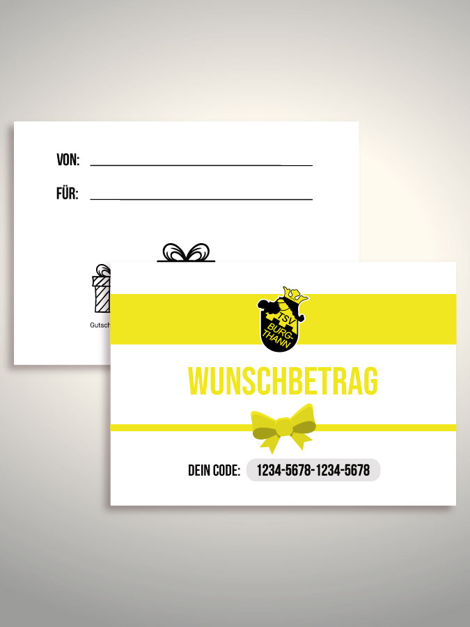 Geschenkgutschein per Versand (Weiß)