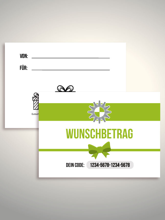 Geschenkgutschein per Versand (Weiß)