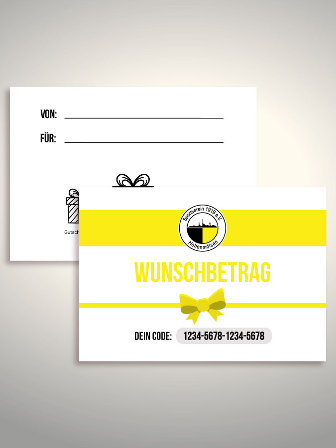Geschenkgutschein per Versand (Weiß)