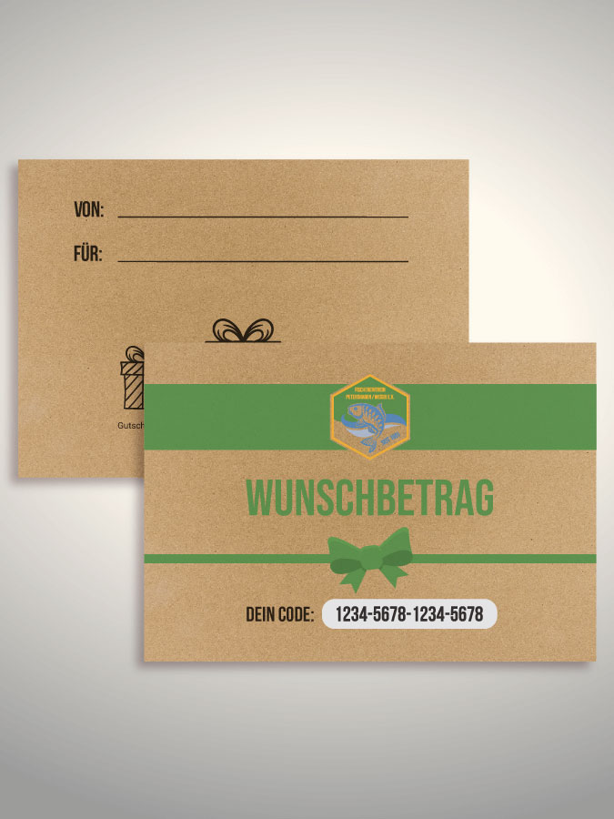 Geschenkgutschein per Versand (Kraftpapier)