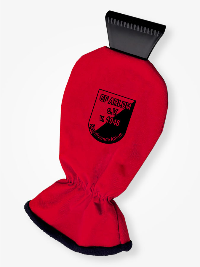 Eiskratzer mit Handschuh