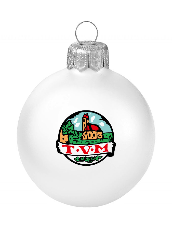Weihnachtskugel Logo 8cm