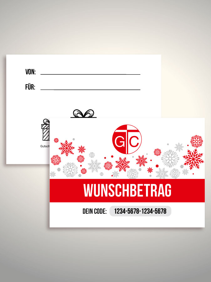 Weihnachtsgutschein per Versand (Weiß)