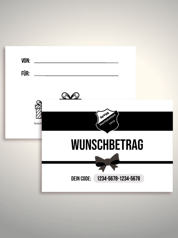 Geschenkgutschein per Versand (Weiß)