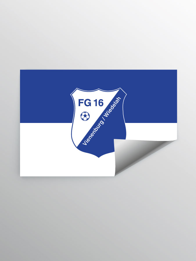 Aufkleber DIN A7 Logo