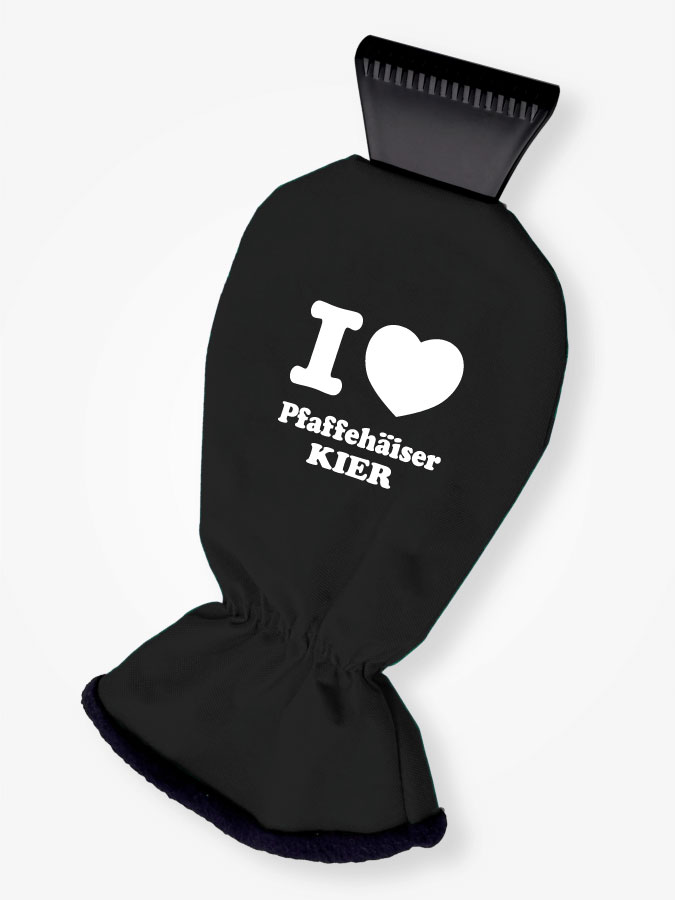 Eiskratzer mit Handschuh