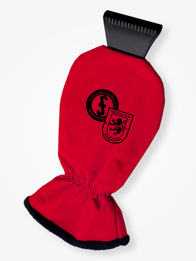 Eiskratzer mit Handschuh