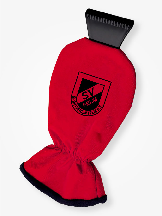 Eiskratzer mit Handschuh