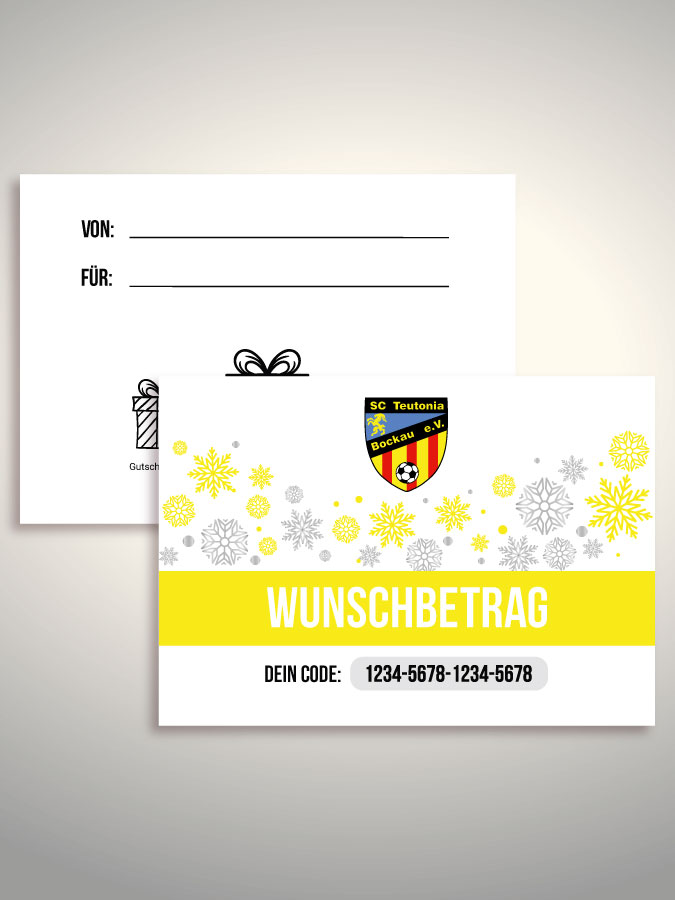 Weihnachtsgutschein per Versand (Weiß)