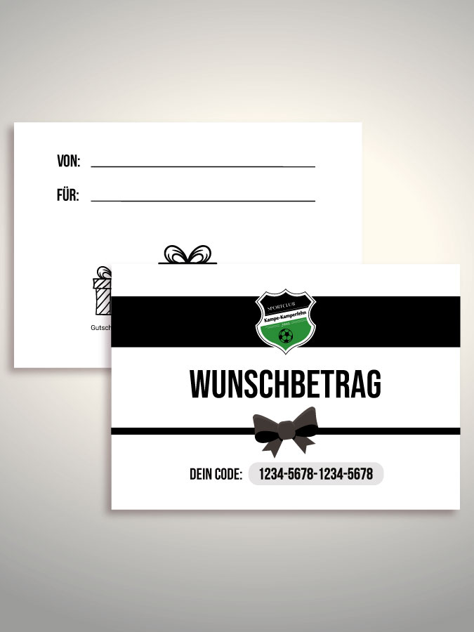 Geschenkgutschein per Versand (Weiß)