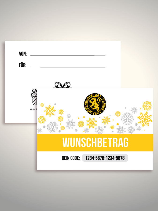 Weihnachtsgutschein per Versand (Weiß)