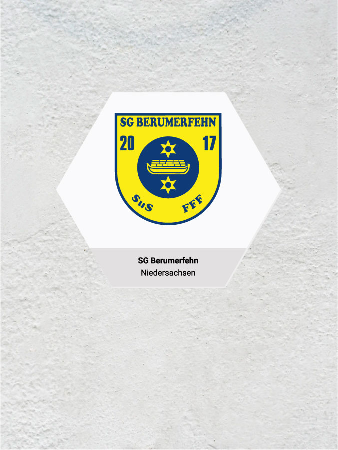 Wandkachel Hexagon mit Logo