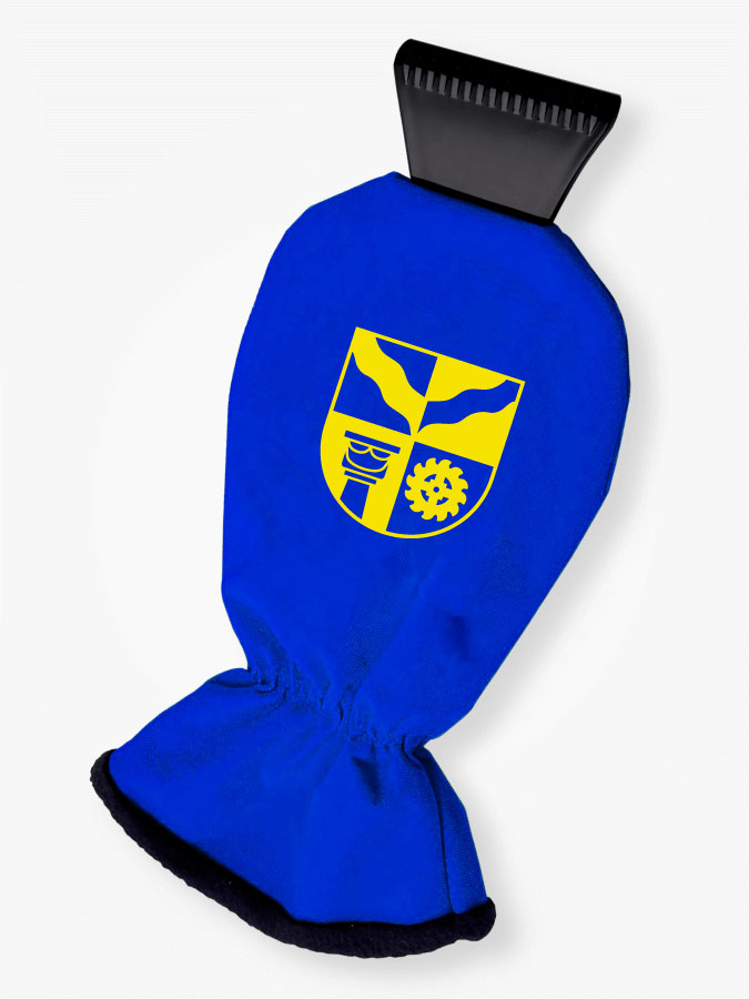 Eiskratzer mit Handschuh