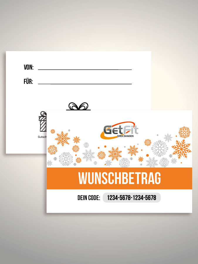 Weihnachtsgutschein per Versand (Weiß)