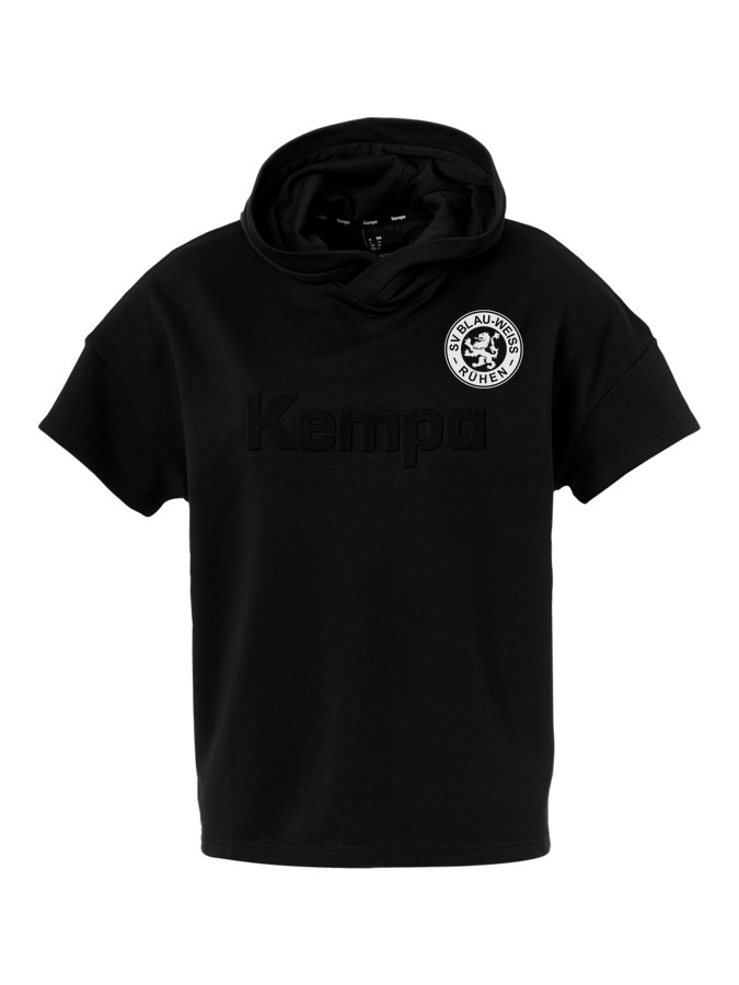 Kempa Kapuzen-T-Shirt Black & White Damen