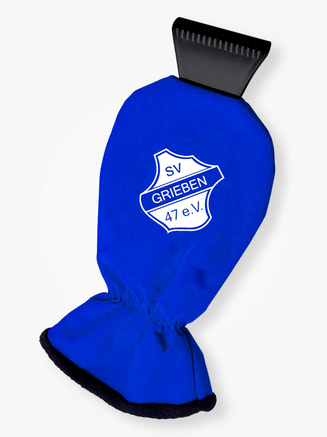 Eiskratzer mit Handschuh
