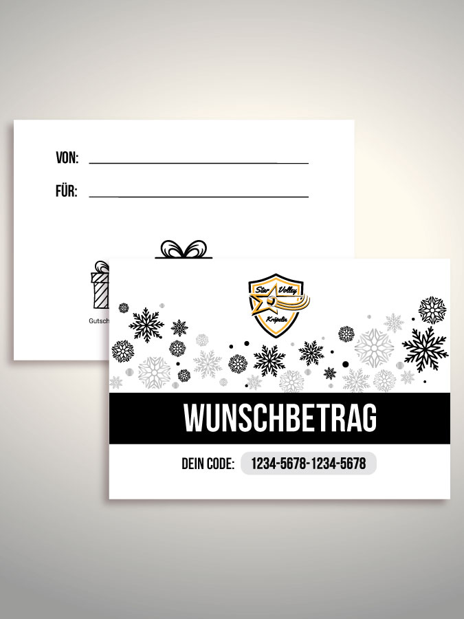Weihnachtsgutschein per Versand (Weiß)
