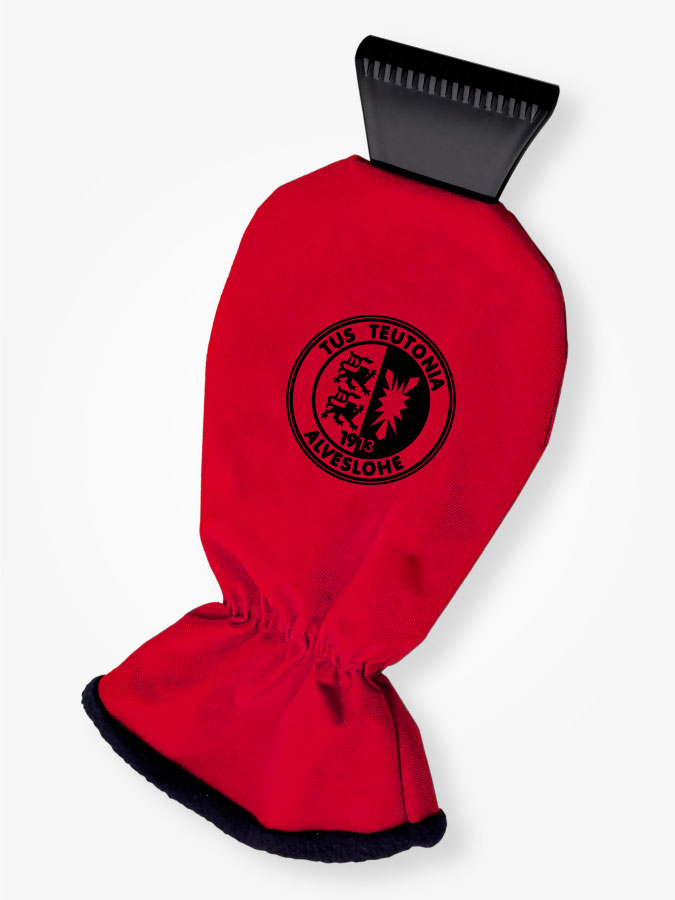 Eiskratzer mit Handschuh