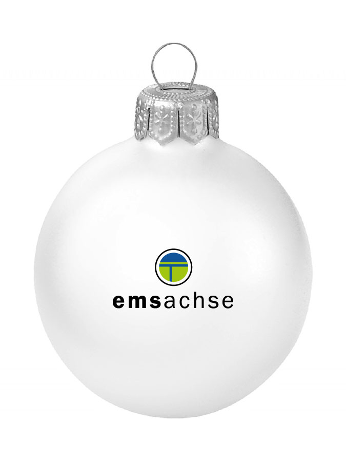 Weihnachtskugel Logo 8cm
