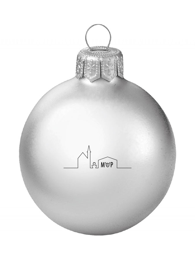 Weihnachtskugel Logo 8cm