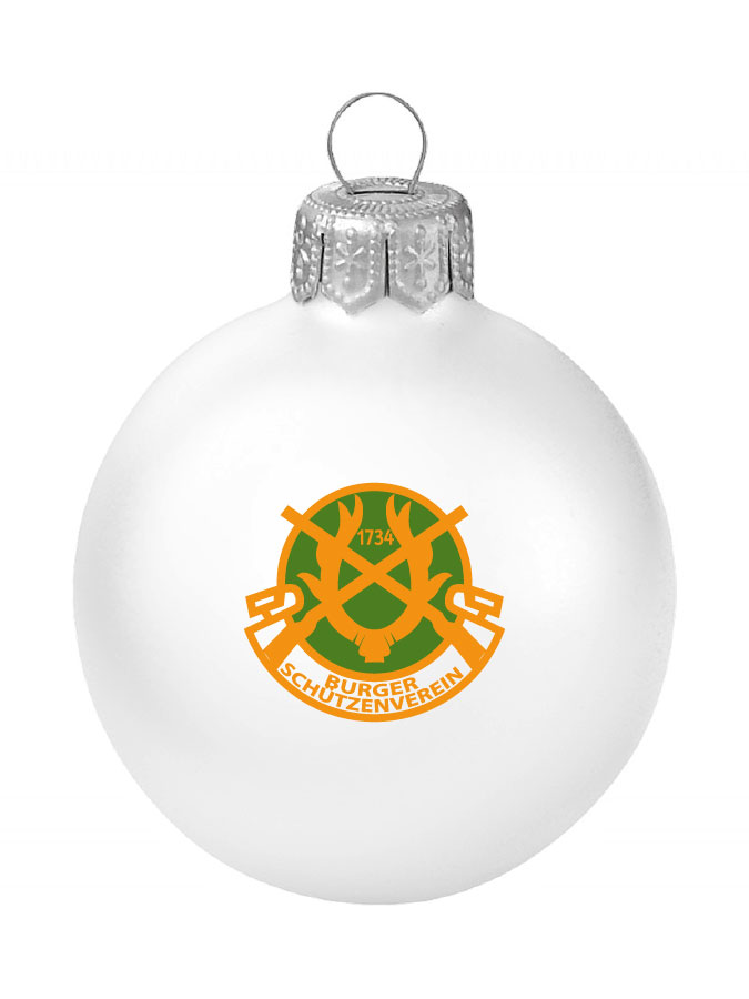 Weihnachtskugel Logo 8cm
